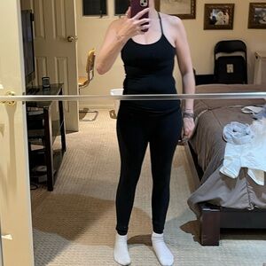 Beyond Yoga Spacedye Caught In The Midi High Waisted Leggings & Tank Top.